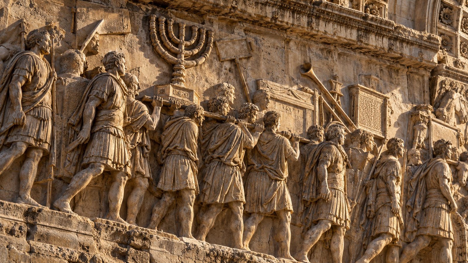 The Menorah in Rome: The Arch of Titus Relief Artistic depiction: The Menorah in Rome: The Arch of Titus Relief