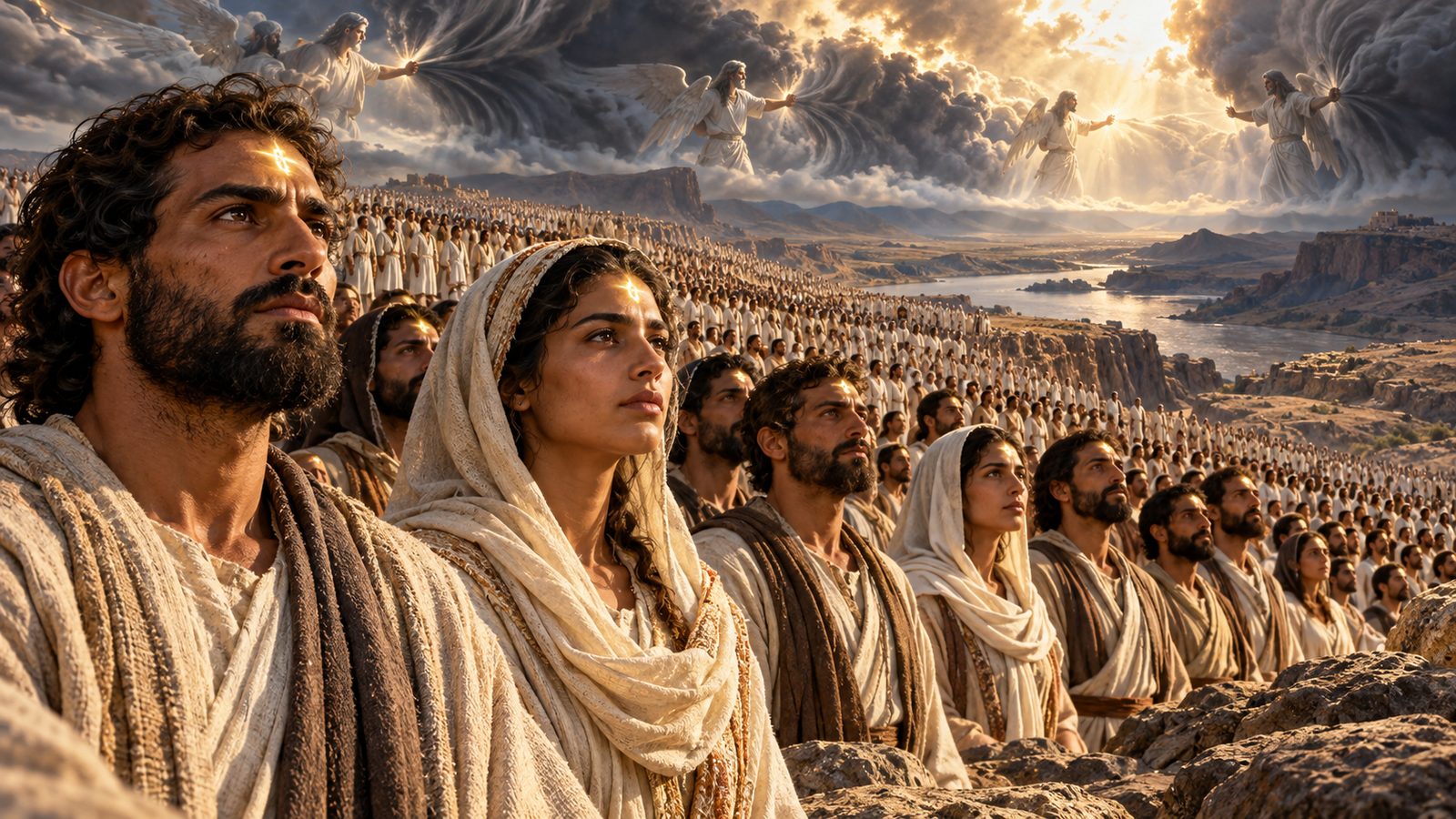 The Sealed Servants: A Vision of the 144,000 Artistic depiction: The Sealed Servants: A Vision of the 144,000