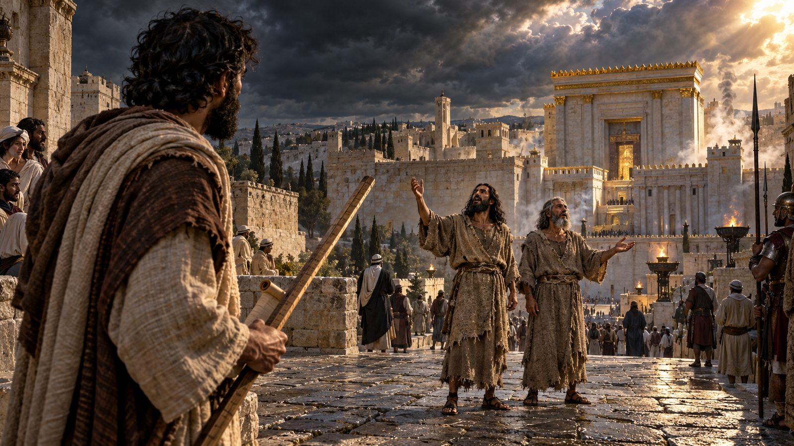 The Two Witnesses and the Measured Sanctuary Artistic depiction: The Two Witnesses and the Measured Sanctuary